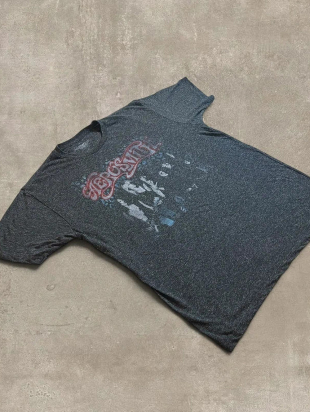 Vintage Style Aerosmith Band Graphic Shirt Mens XL Black Tee